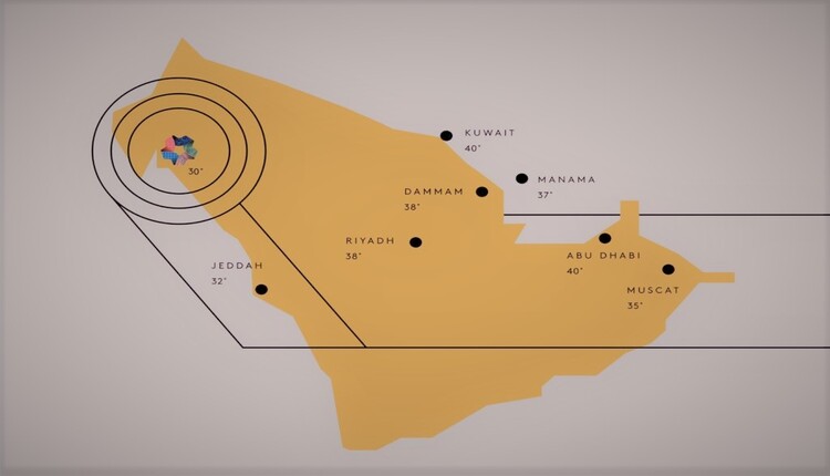 خريطة مدينة نيوم السعودية